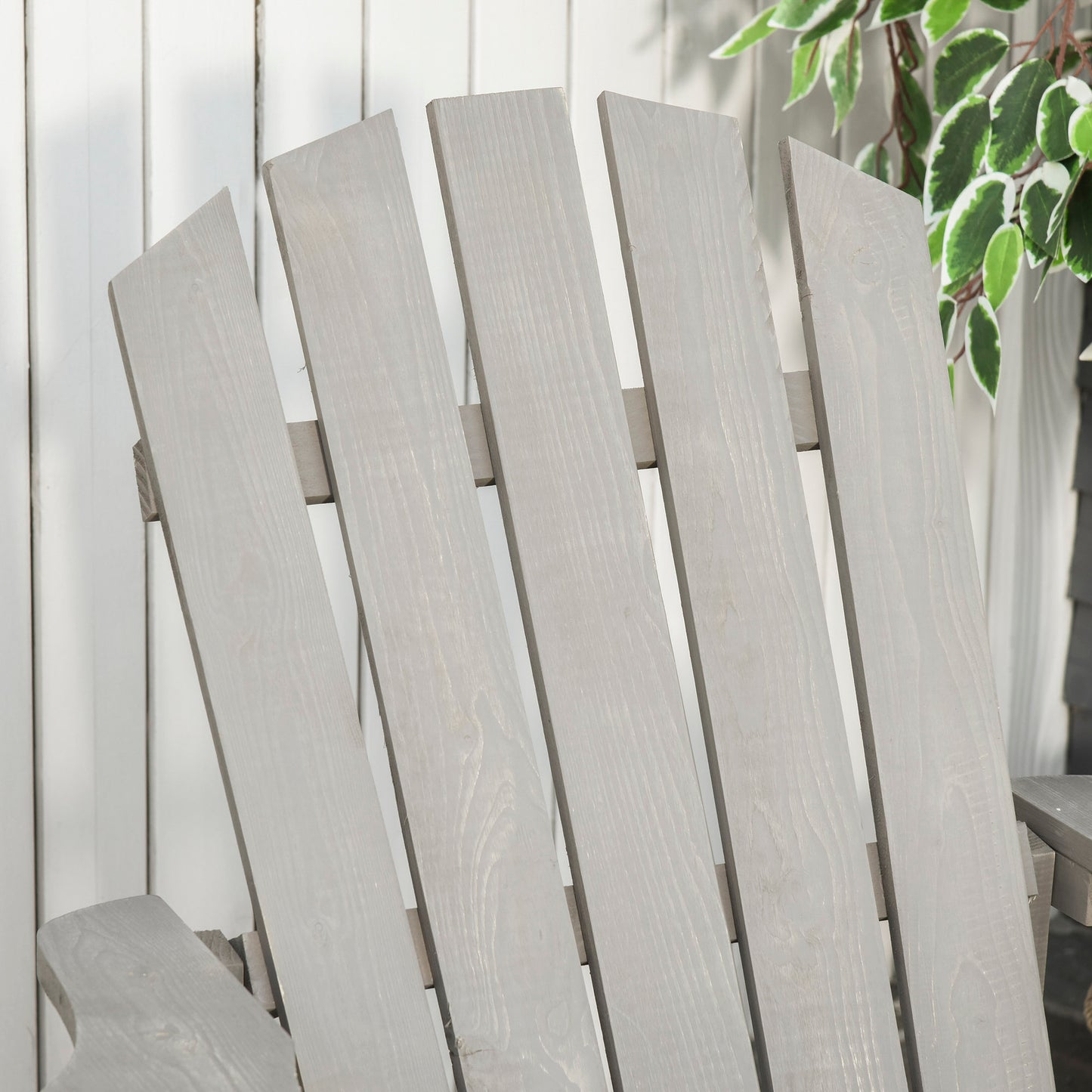Outsunny Silla Adirondack De Madera Carga 150 Kg 78x89x88 Cm Gris Claro_4