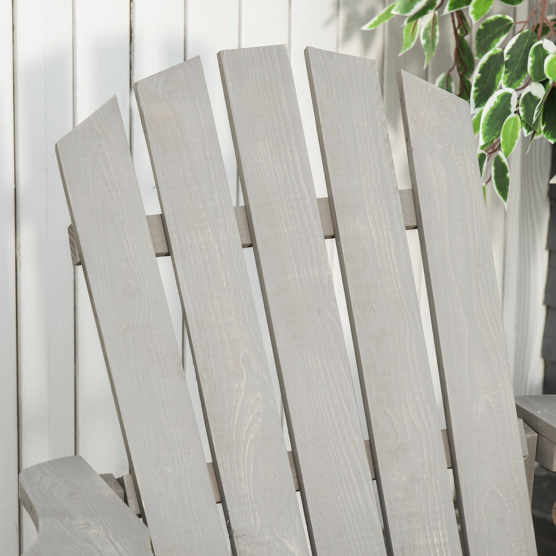 Outsunny Silla Adirondack De Madera Carga 150 Kg 78x89x88 Cm Gris Claro_4