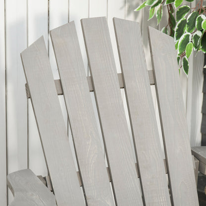 Outsunny Silla Adirondack De Madera Carga 150 Kg 78x89x88 Cm Gris Claro_4