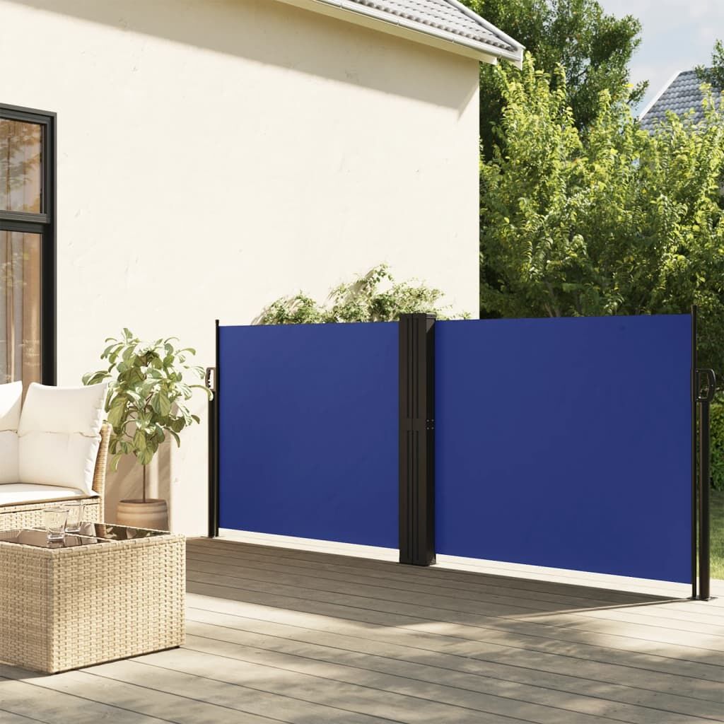 Vidaxl Toldo Lateral Retráctil Azul 120x1000 Cm_1
