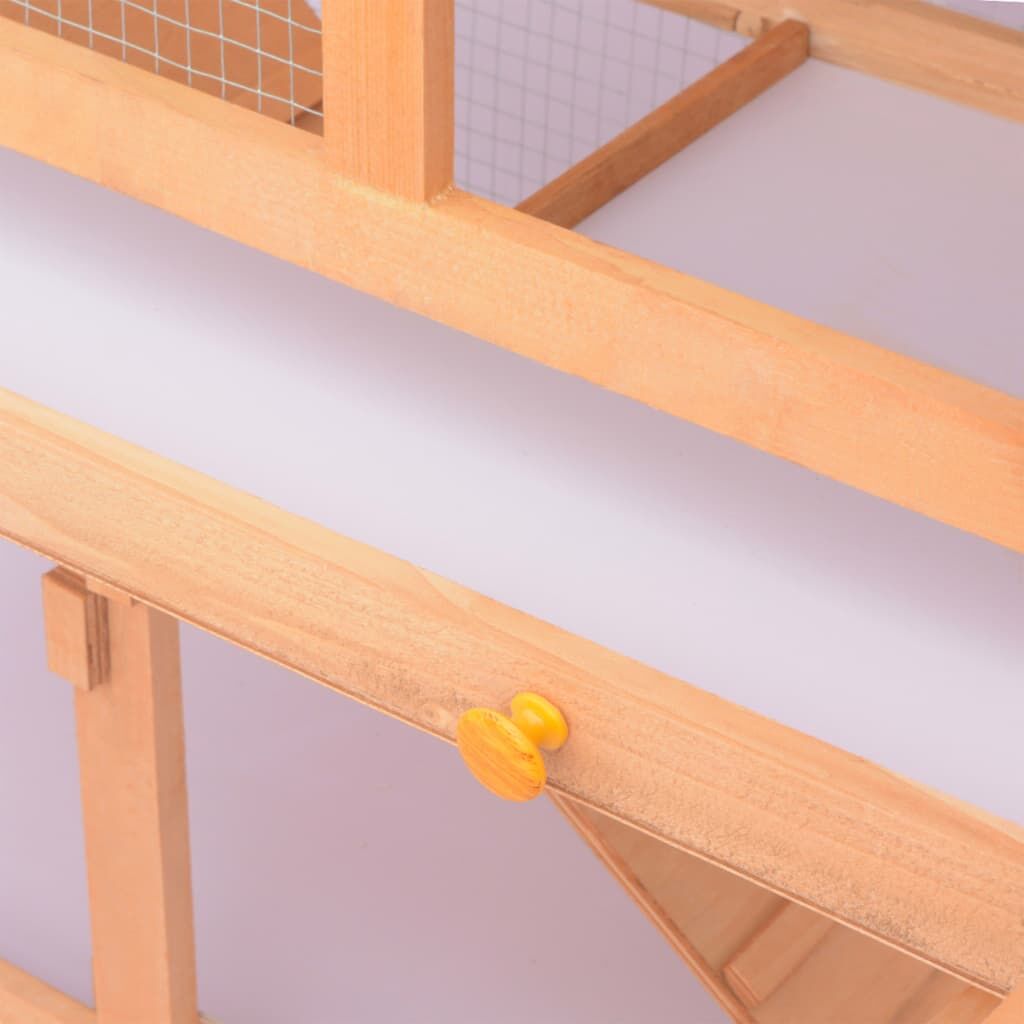 Vidaxl Conejera Jaula De Animales Con Patio Exterior Madera_4
