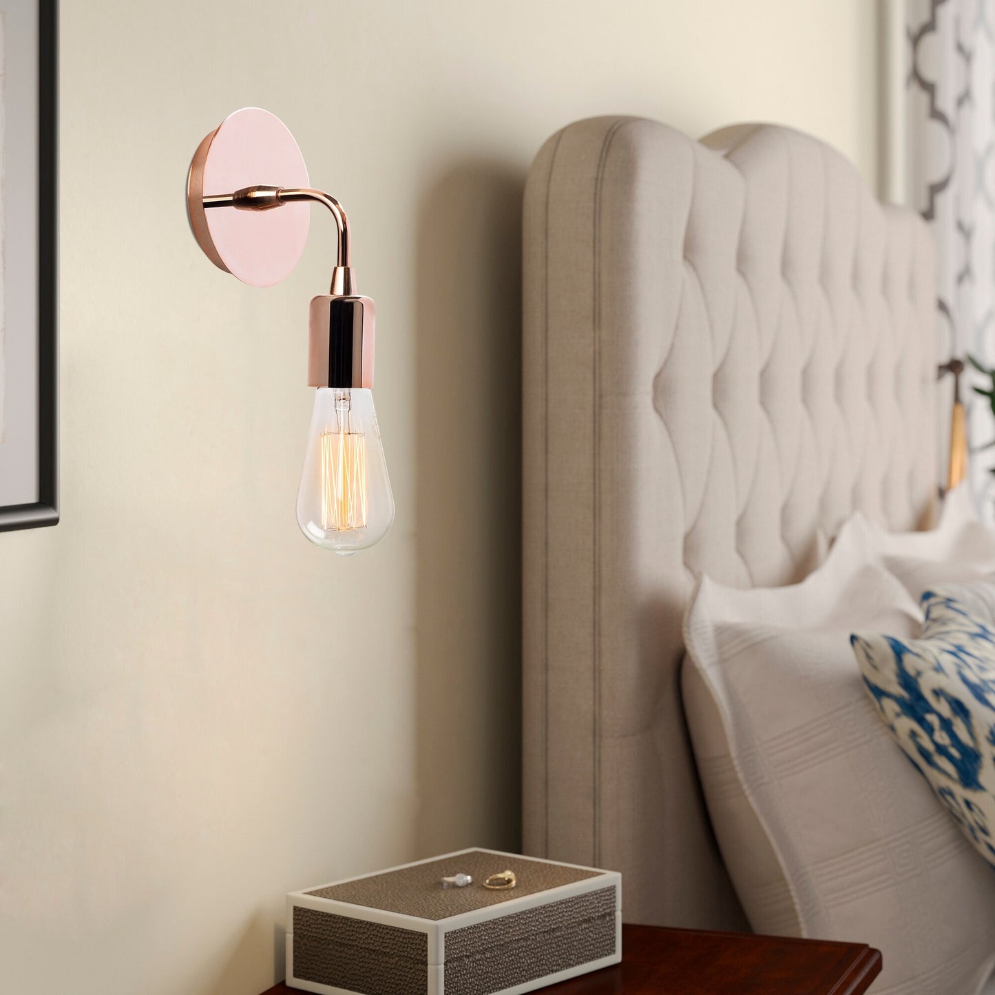 Aplique De Pared, Metal , Cobre, 12x12x20, Casquillo E 27 Max 40 W_4