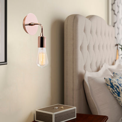 Aplique De Pared, Metal , Cobre, 12x12x20, Casquillo E 27 Max 40 W_4