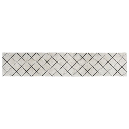 Vidaxl Alfombra De Cocina Lavable Terciopelo Cuadrados 60x300 Cm_1
