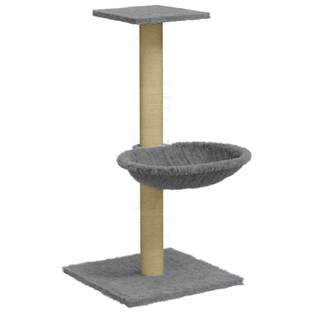 Vidaxl Rascador Para Gatos Con Poste De Sisal Gris Claro 74 Cm_0