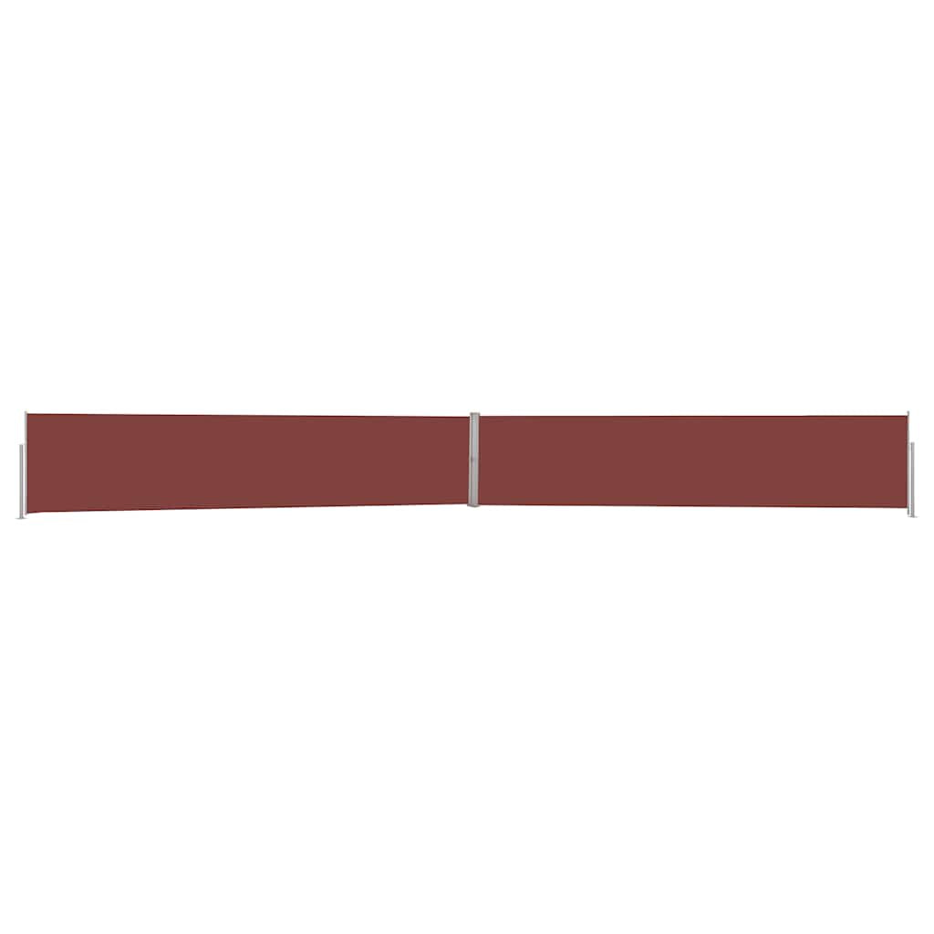 Vidaxl Toldo Lateral Retráctil Para Patio Marrón 140x1200 Cm_0