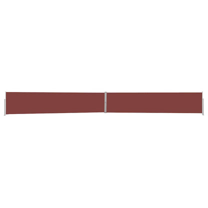 Vidaxl Toldo Lateral Retráctil Para Patio Marrón 140x1200 Cm_0