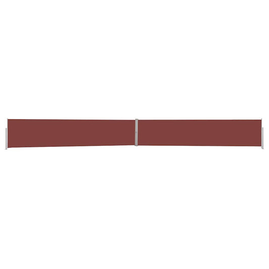 Vidaxl Toldo Lateral Retráctil Para Patio Marrón 140x1200 Cm_0