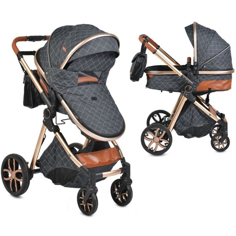 Carrito De Bebé Dúo Convertible Con Detalles En Polipiel Alma Black_0