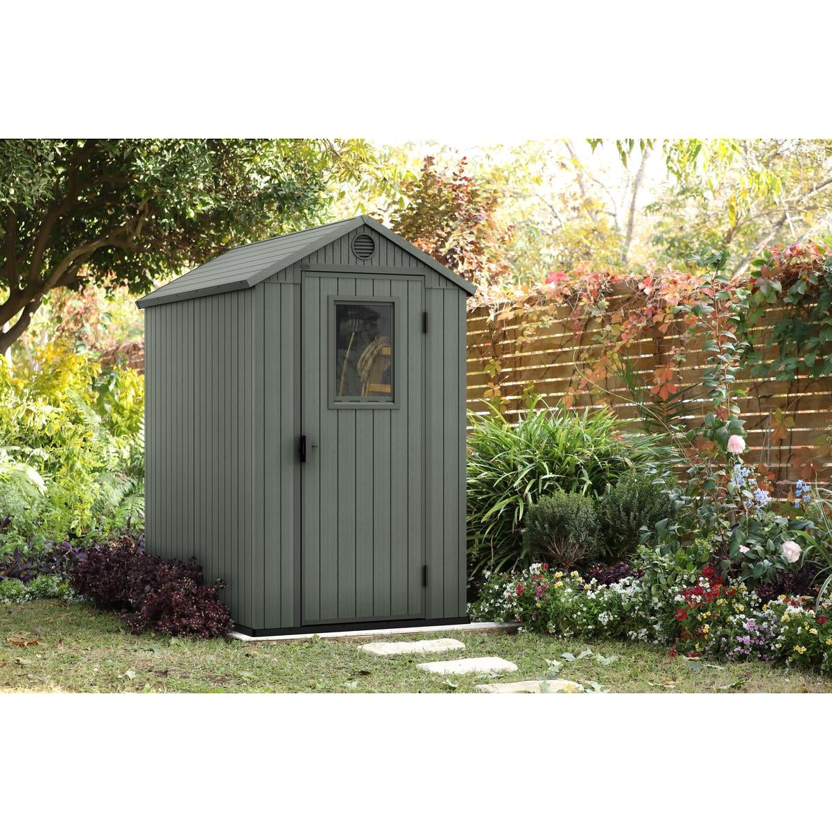 Caseta De Exterior Darwin 4x6 De Keter. 1256x185x205 Cm - Verde