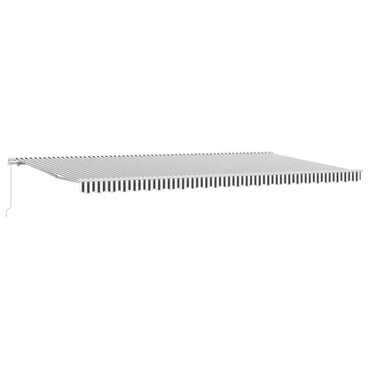 Toldo Retráctil Manual Gris Antracita Y Blanco 600x300 Cm_0