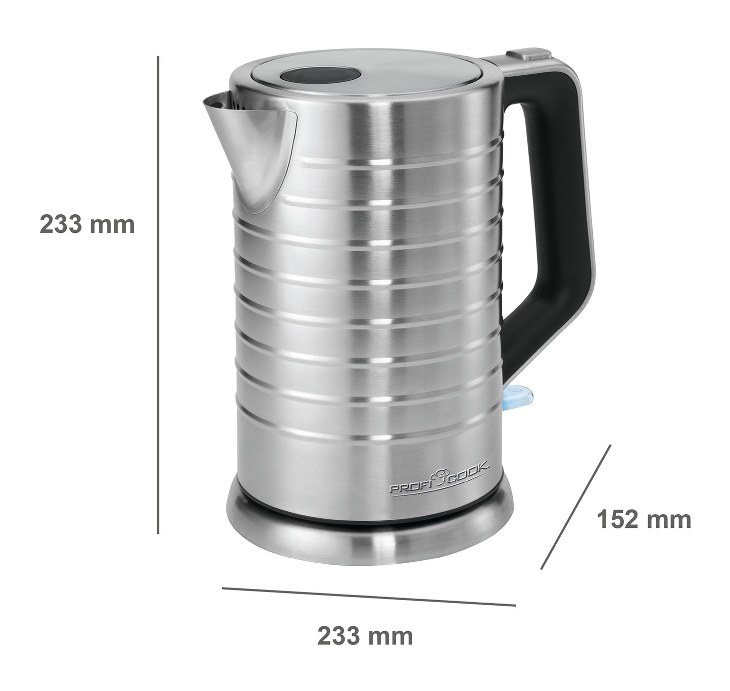 Hervidor Agua Eléctrico, 1,7 L, Sin Bpa, Acero Inoxidable, Resistencia Oculta, Inalámbrico Proficook Wks1119, 2200w_5