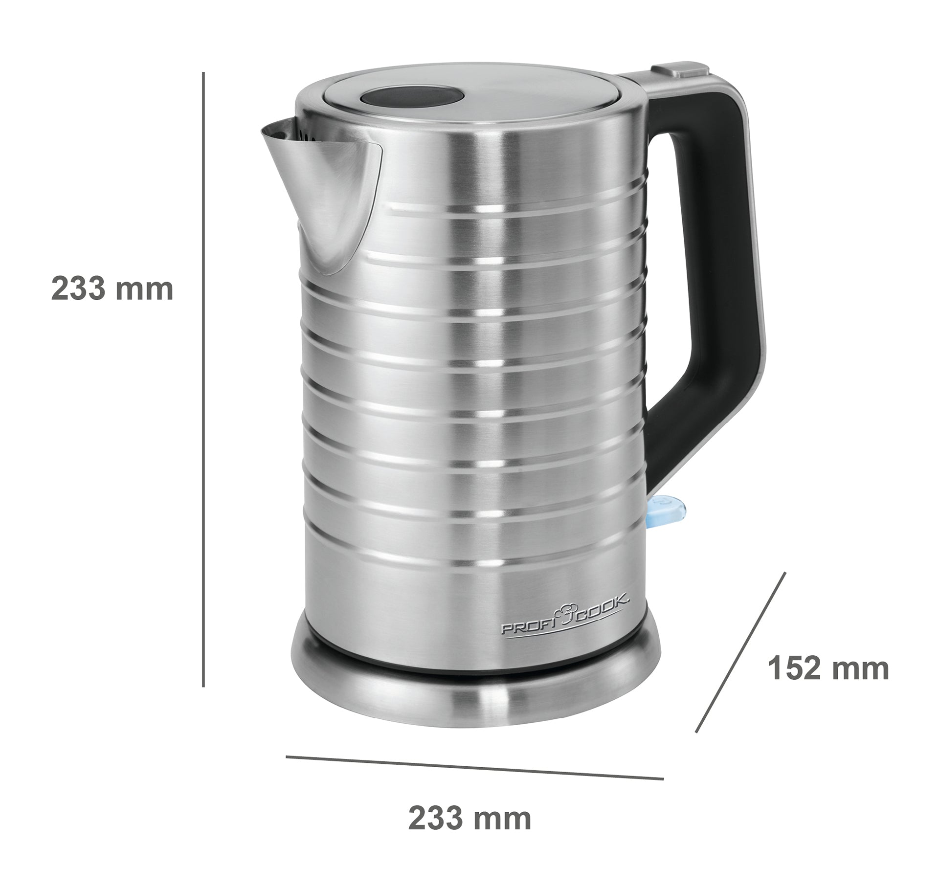 Hervidor Agua Eléctrico, 1,7 L, Sin Bpa, Acero Inoxidable, Resistencia Oculta, Inalámbrico Proficook Wks1119, 2200w_5