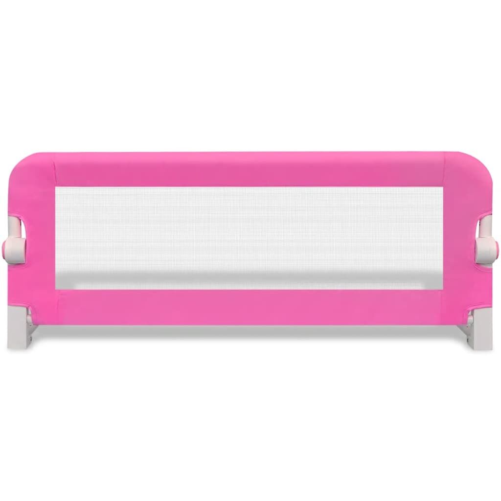 Vidaxl Barandilla De Seguridad Cama De Niño 102x42 Cm Rosa_2