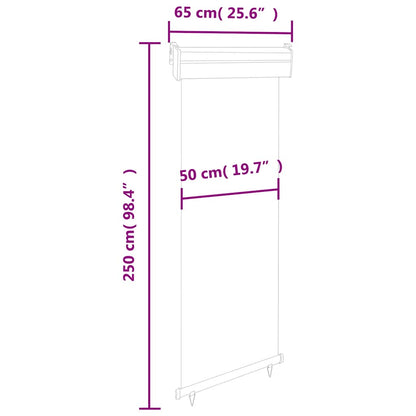 Vidaxl Toldo Lateral De Balcón Negro 65x250 Cm_2