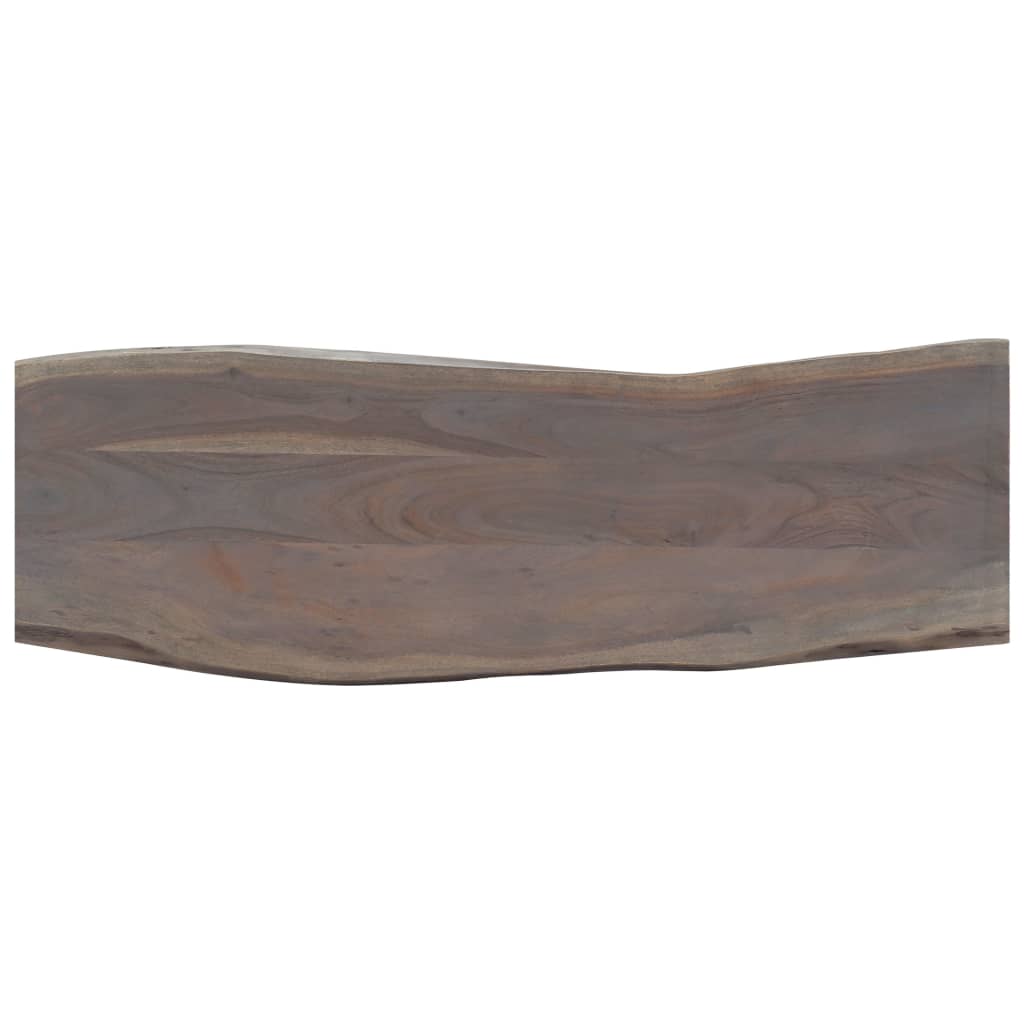 Mesa Consola 115x35x76 Cm Madera Maciza De Acacia Y Hierro Gris_4