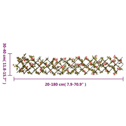 Enrejado Expansible Hiedra Artificial Rosa 5 Uds 180x20 Cm / Vetonek_0