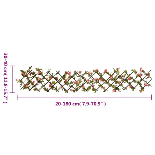 Enrejado Expansible Hiedra Artificial Rosa 5 Uds 180x20 Cm / Vetonek_0