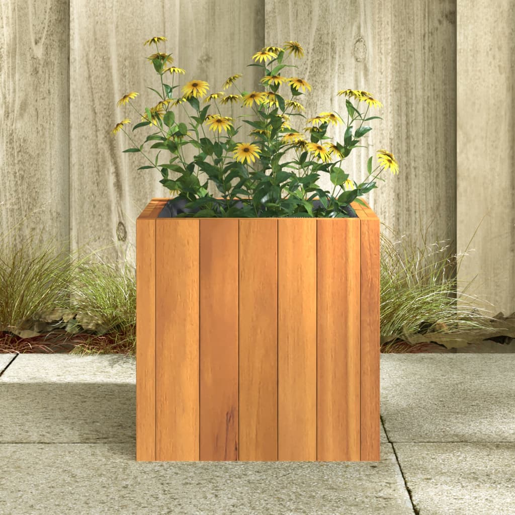 Jardinera De Madera Maciza De Acacia 25x25x25 Cm_2