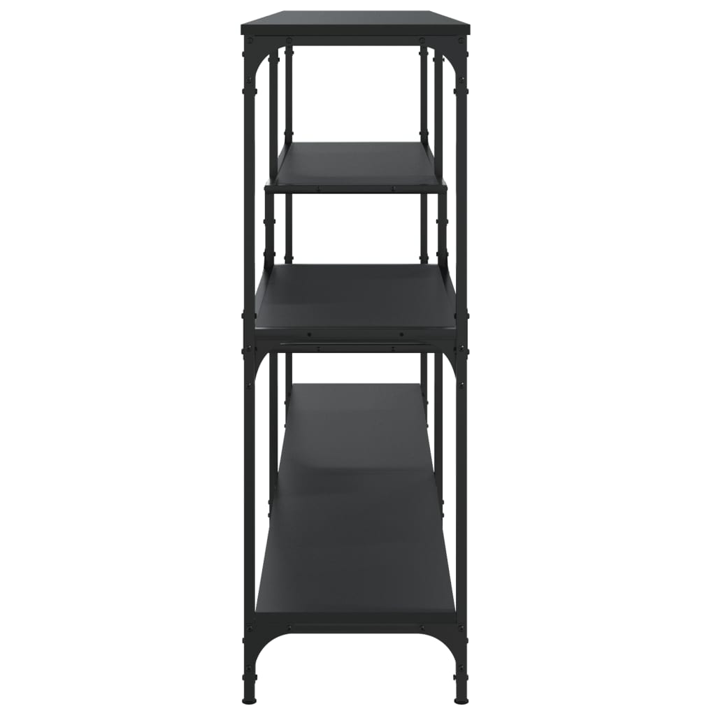 Mesa Consola Madera De Ingeniería Negra 160x32x95 Cm_3
