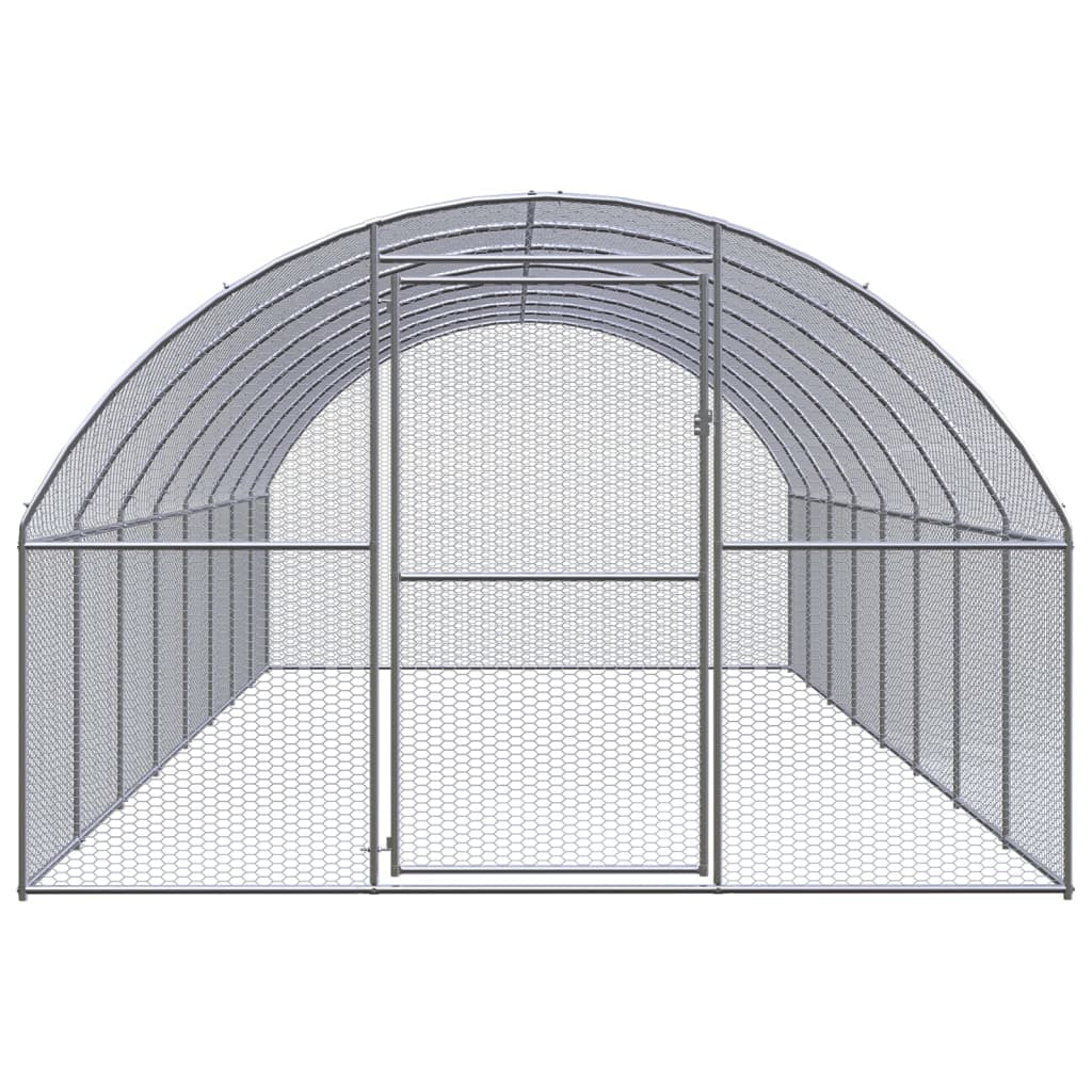 Vidaxl Gallinero De Exterior De Acero Galvanizado 3x8x2 M_1