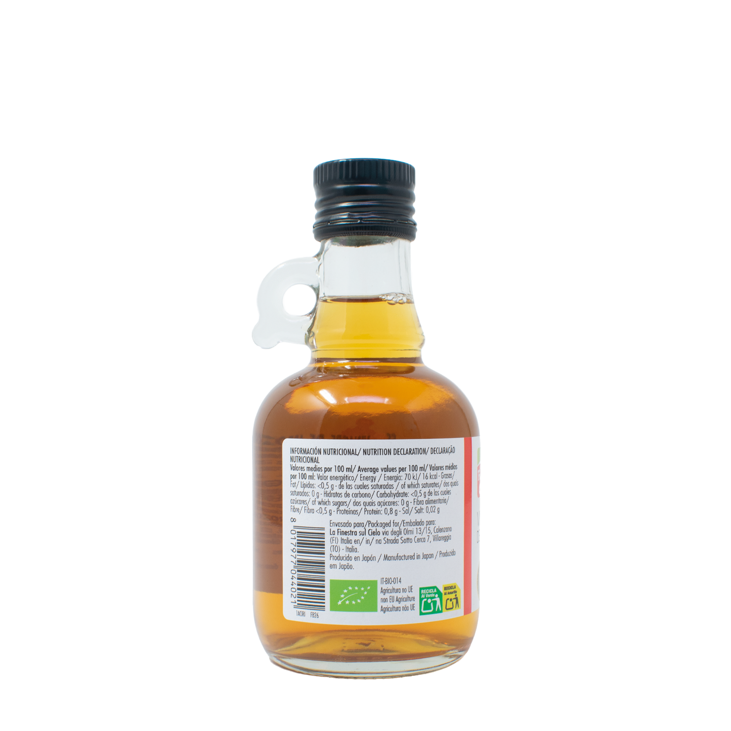 Vinagre de arroz integral La Finestra Sul Cielo 250 ml
