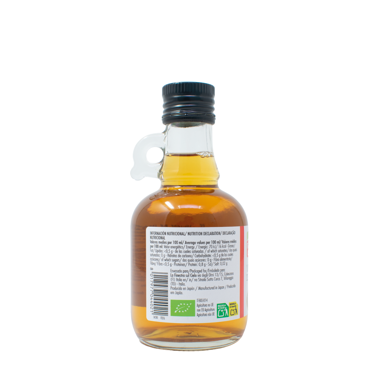 Vinagre de arroz integral La Finestra Sul Cielo 250 ml