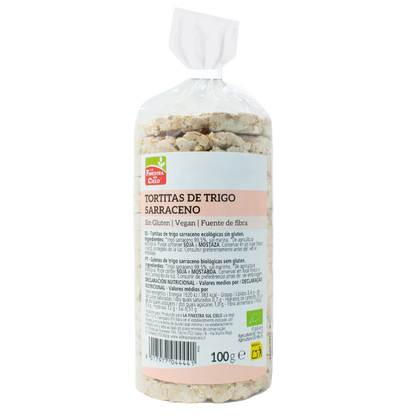 Tortitas de trigo sarraceno con sal y sin gluten BIO La Finestra Sul Cielo 100 g