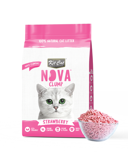 Kit Cat Arena Eco Nova - Strawberry 7 L Arena para gatos