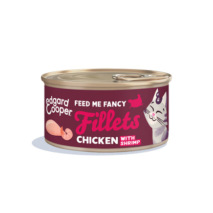 Filetes de pollo con gambas para gatos Edgard & Cooper 70 g