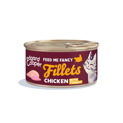 Filetes de pollo con pavo para gatos Edgard & Cooper 70 g