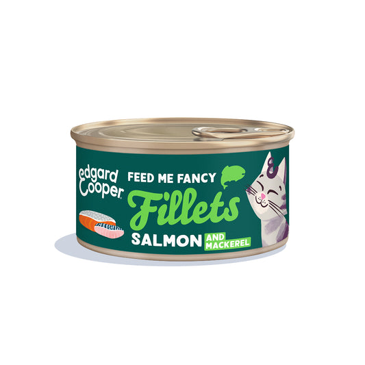 Filetes de salmón y caballa para gatos Edgard & Cooper 70 g