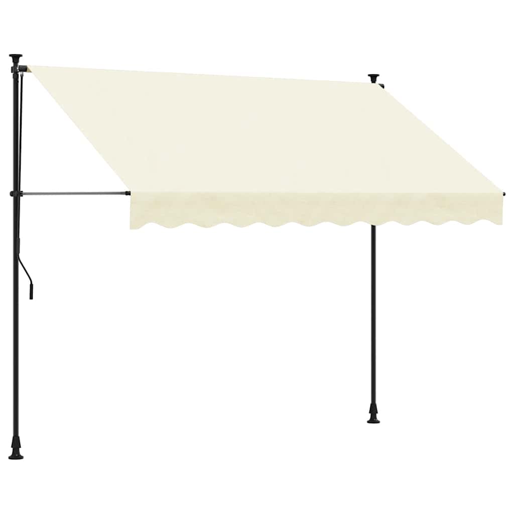 Toldo Retráctil De Tela Y Acero Crema 300x150 Cm_0