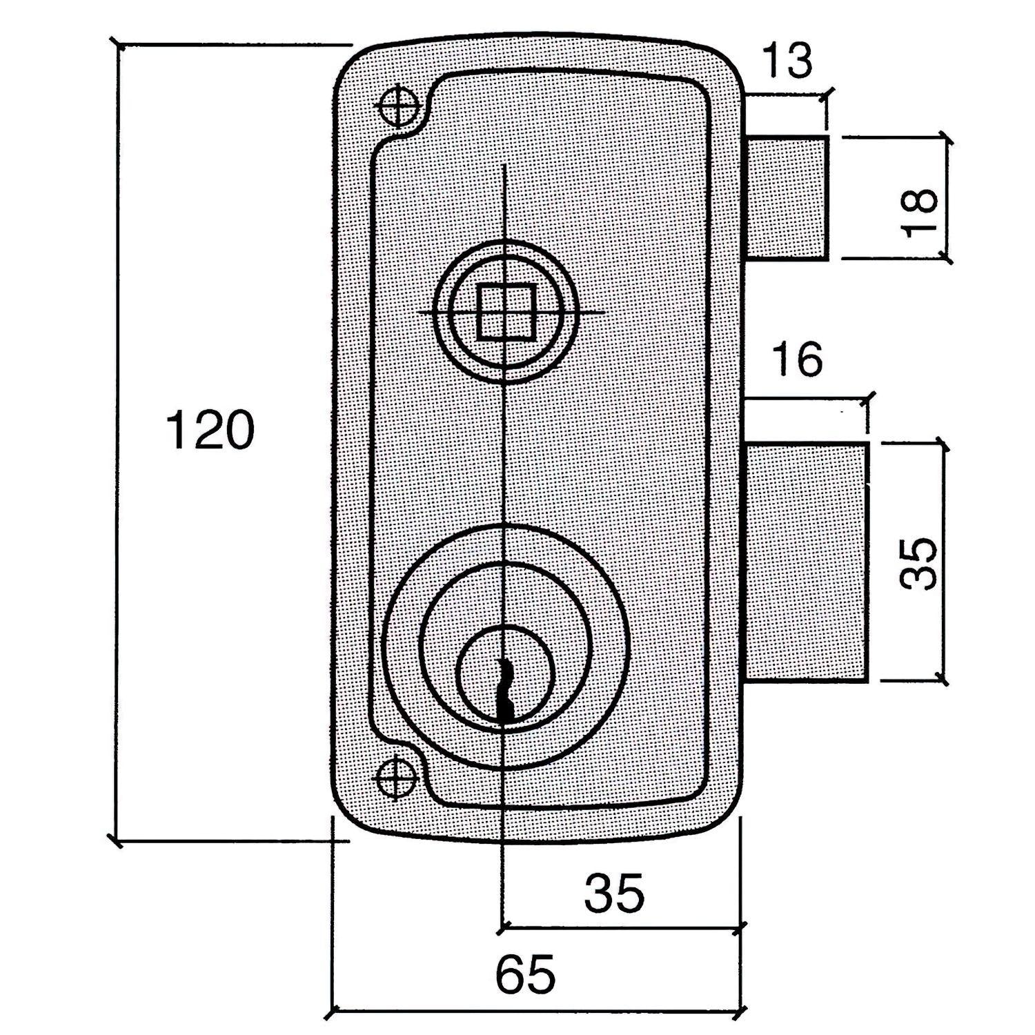 Cerradura Ucem 4056-b-hb/65/ Derecha_1