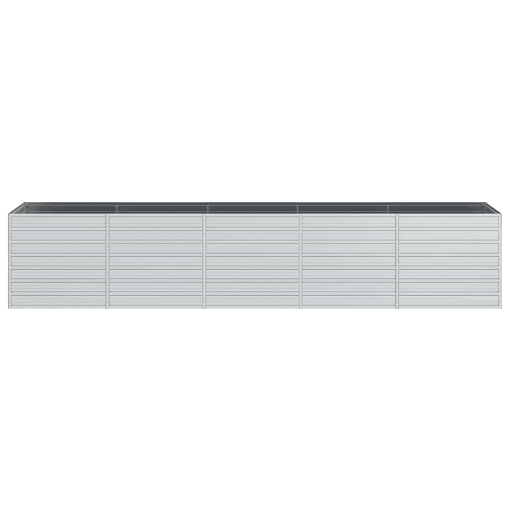 Arriate De Acero Galvanizado Plateado 400x80x77 Cm_3