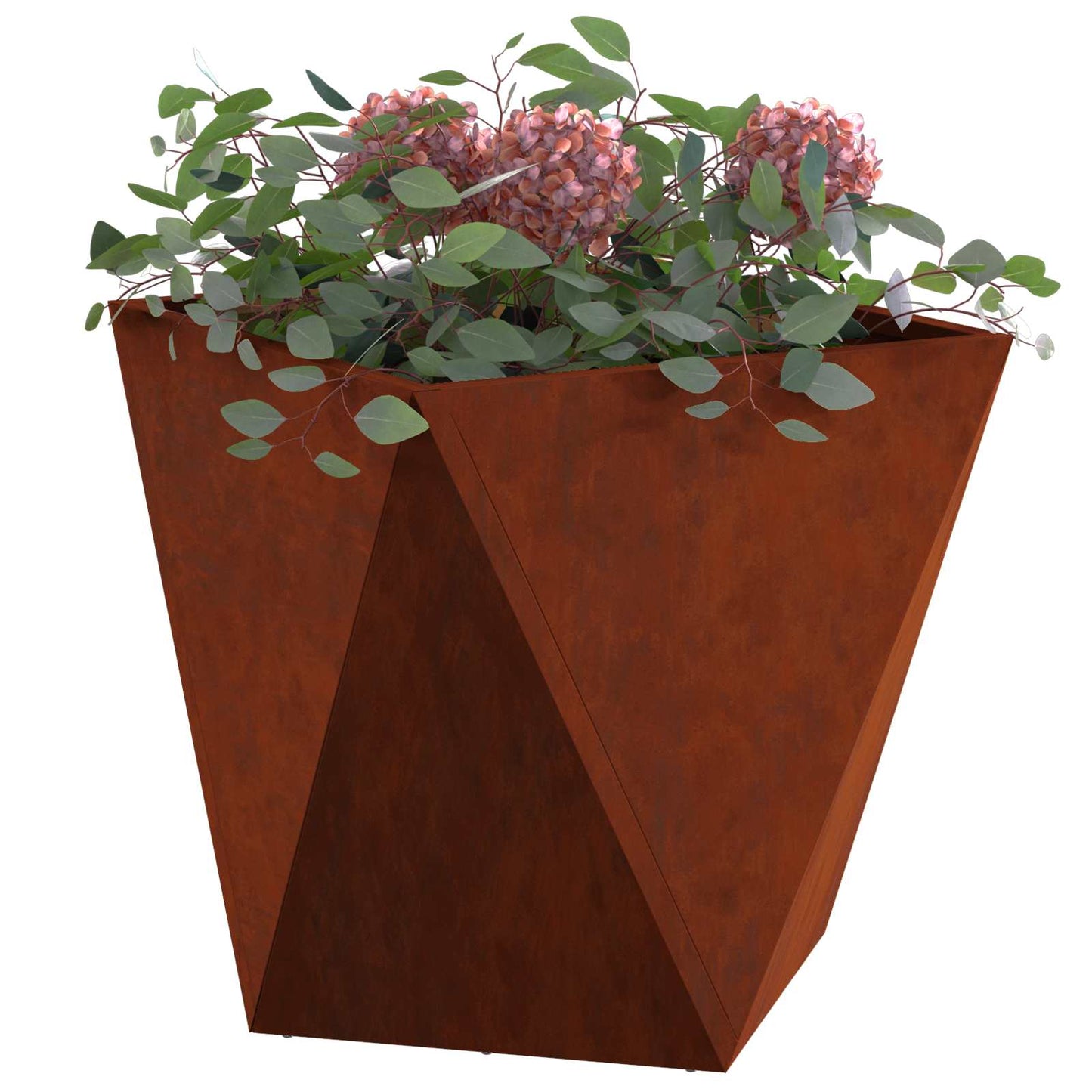 Jardinera 2 Pcs Oxidado 50 X 50 X 50 Cm Acero Autopatinable_2