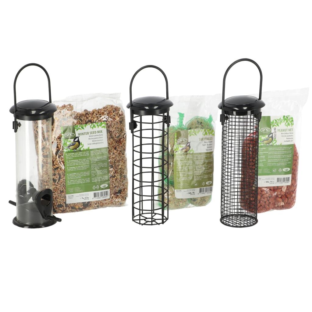 Esschert Design Juego Completo De Comederos Para Pájaros 3 Piezas S_0
