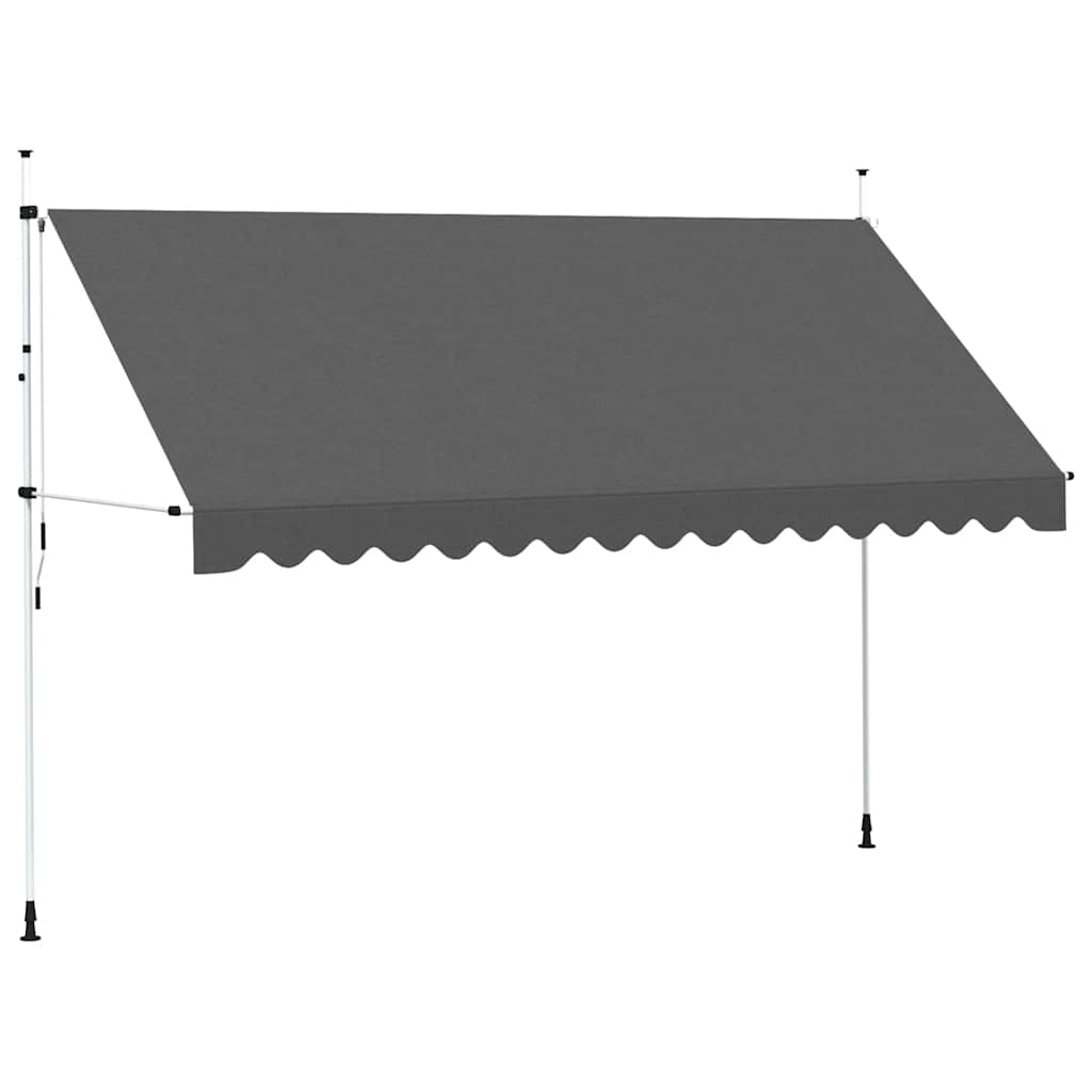 Toldo Retráctil De Operación Manual Antracita 400 Cm_0