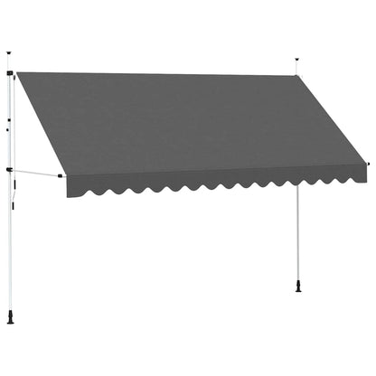 Toldo Retráctil De Operación Manual Antracita 400 Cm_0