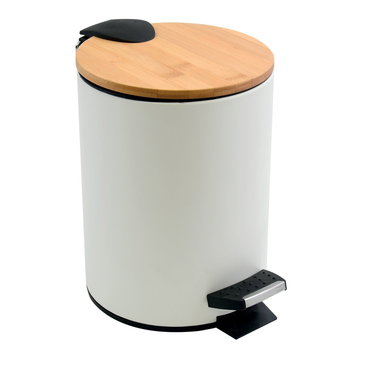 Cubo Con Pedal Con Inserto Spirella adonis 5 Litros De Acero En Color Blanco 25,5 X 20,5 Cm_0