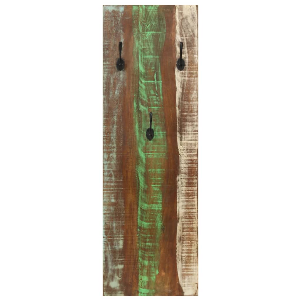 Percheros De Pared 2 Uds Madera Maciza Reciclada 36x3x110 Cm_2