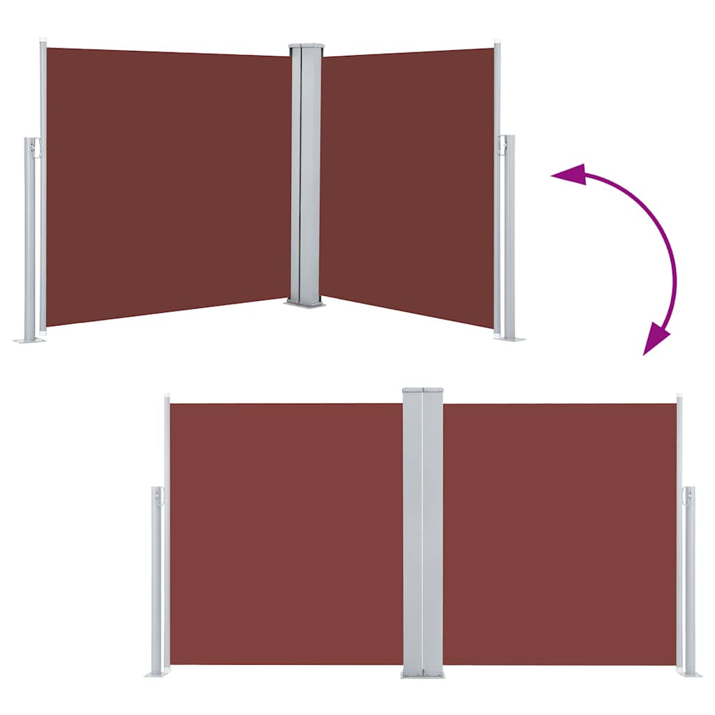 Vidaxl Toldo Lateral Retráctil Marrón 120x600 Cm_4
