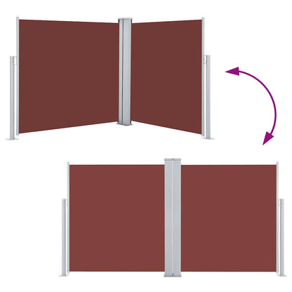 Vidaxl Toldo Lateral Retráctil Marrón 120x600 Cm_4