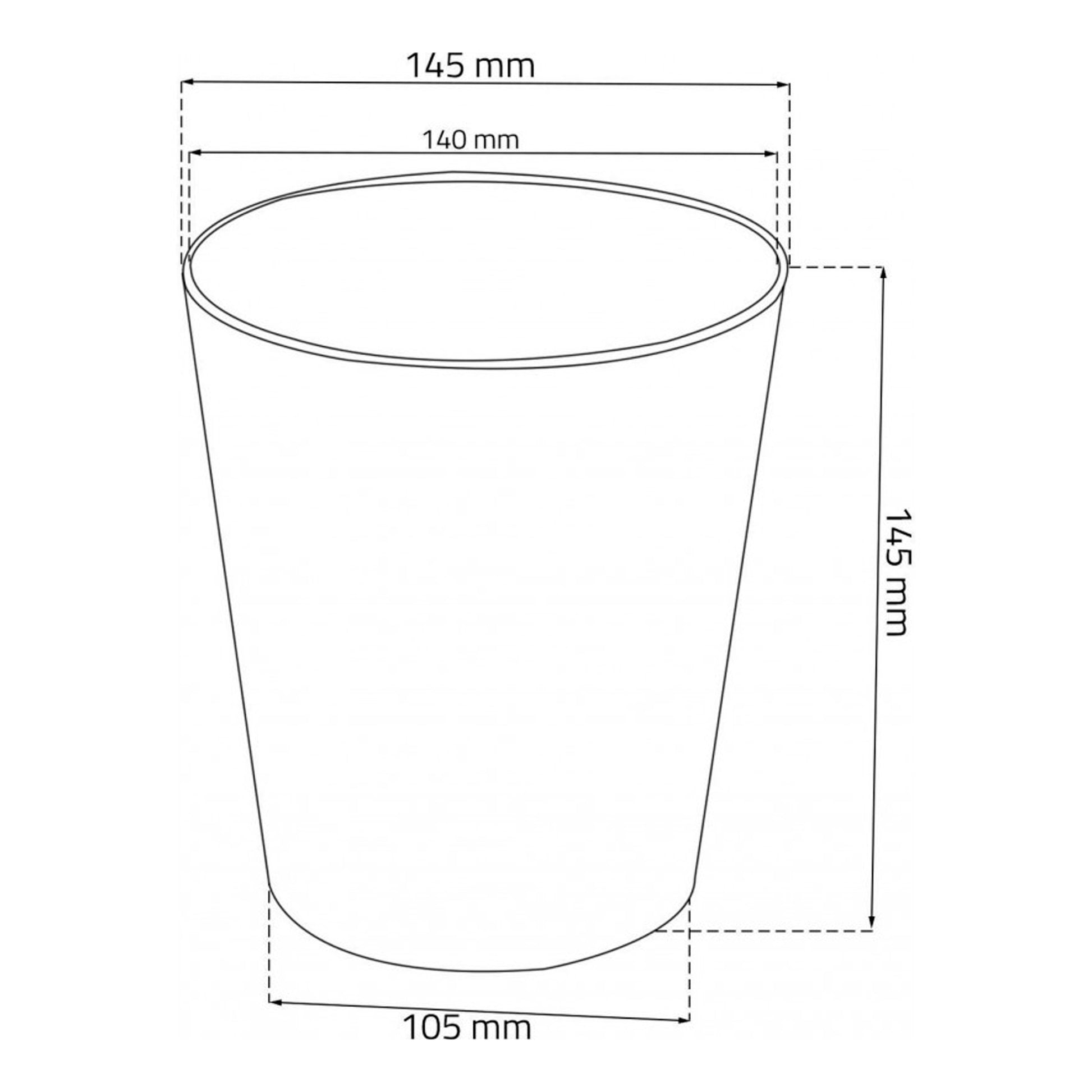 Maceta De Plastico Tree En Color Gris Hielo 14,5 (largo) X 14,5 (ancho) X 14,8 (alto) Cm_3