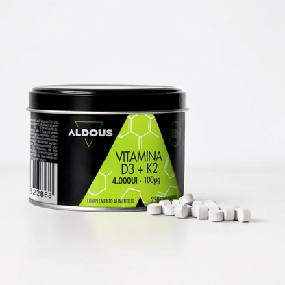 Vitamina D3 + K2 Aldous 250 comprimidos