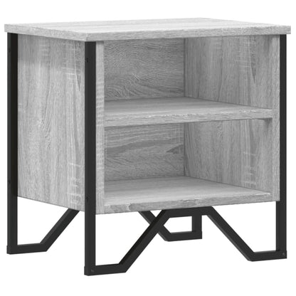 Mesita De Noche Madera De Ingeniería Gris Sonoma 40x30x40 Cm_0