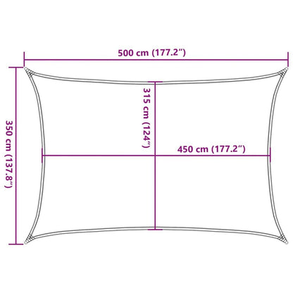Vidaxl Toldo De Vela Rectangular Hdpe Arena 160 G/m² 3,5x5 M_2