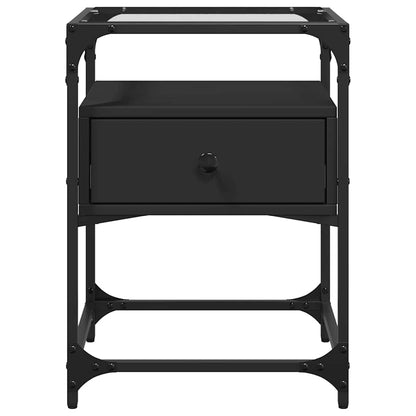 Mesitas De Noche 2 Uds Madera De Ingeniería Negro 40x30x50 Cm_2