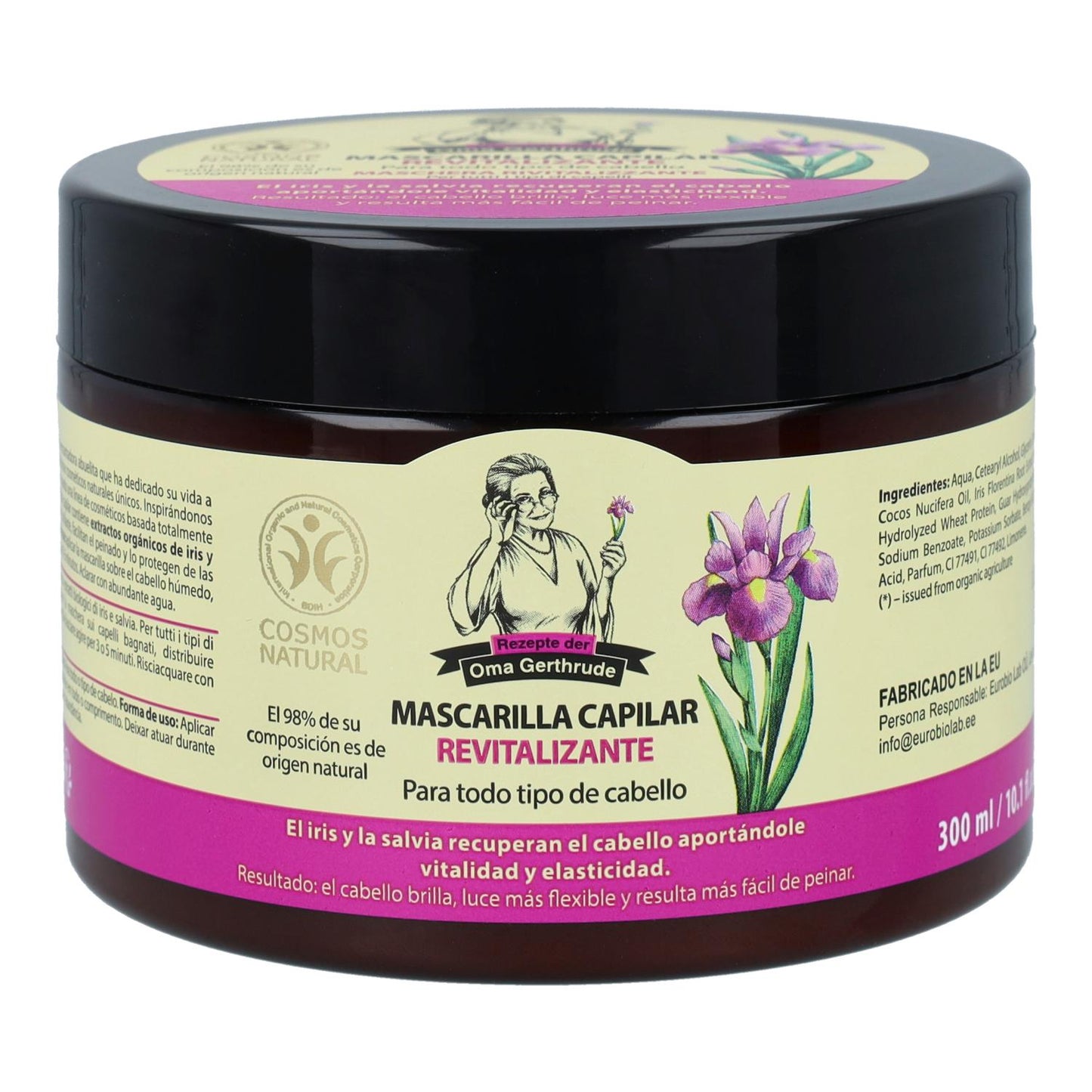 Mascarilla capilar revitalizante cabellos normales  Oma Gertrude, 300 ml