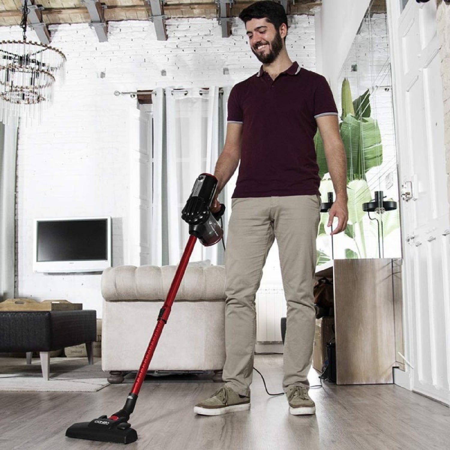 Cecotec Aspiradora Vertical 2 En 1 Con Cable Thunderbrush. 600 W Escoba Y De Mano Tecnología Ciclónica Sin Bolsa Filtro_1